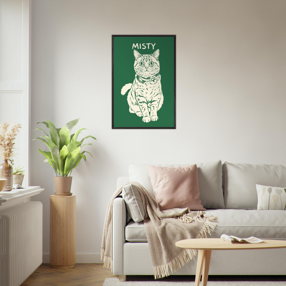Custom Pet Photo Portrait ”Line Art Marker-style“