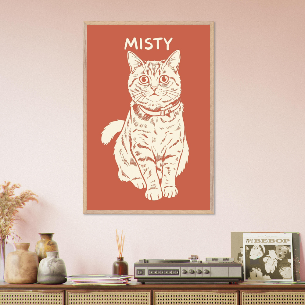 Custom Pet Photo Portrait ”Line Art Marker-style“