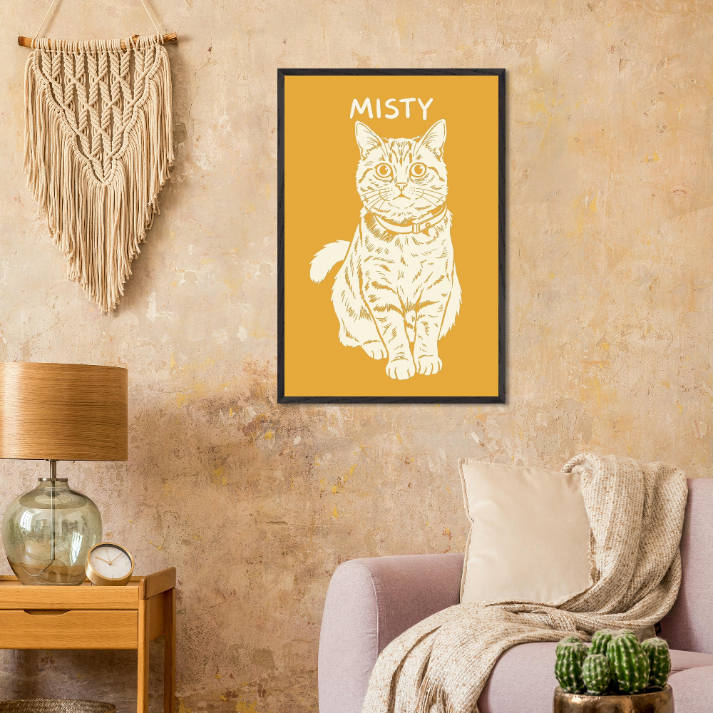 Custom Pet Photo Portrait ”Line Art Marker-style“
