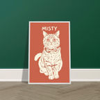 Custom Pet Photo Portrait ”Line Art Marker-style“