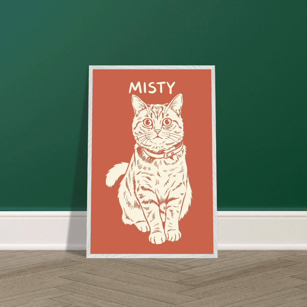 Custom Pet Photo Portrait ”Line Art Marker-style“