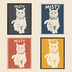 Custom Pet Photo Portrait ”Line Art Marker-style“